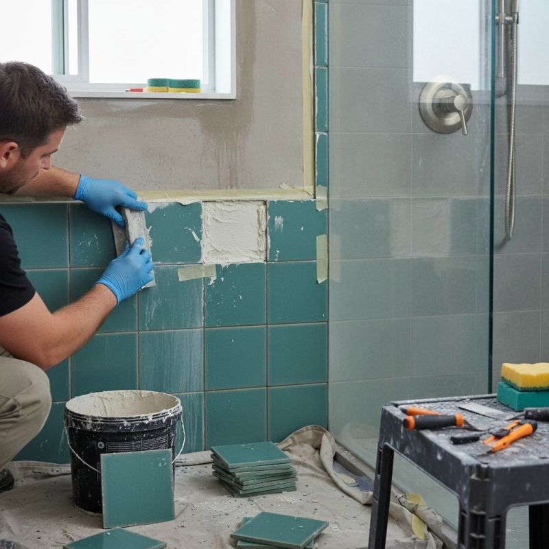 Bathroom Tile Repair detail