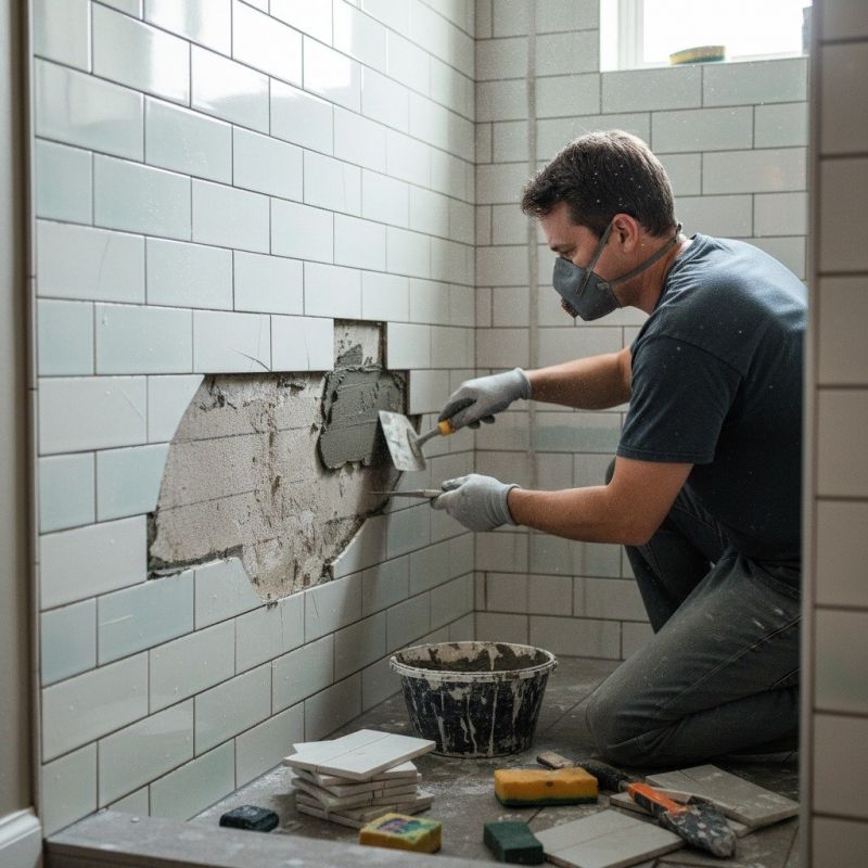 Bathroom Tile Repair detail
