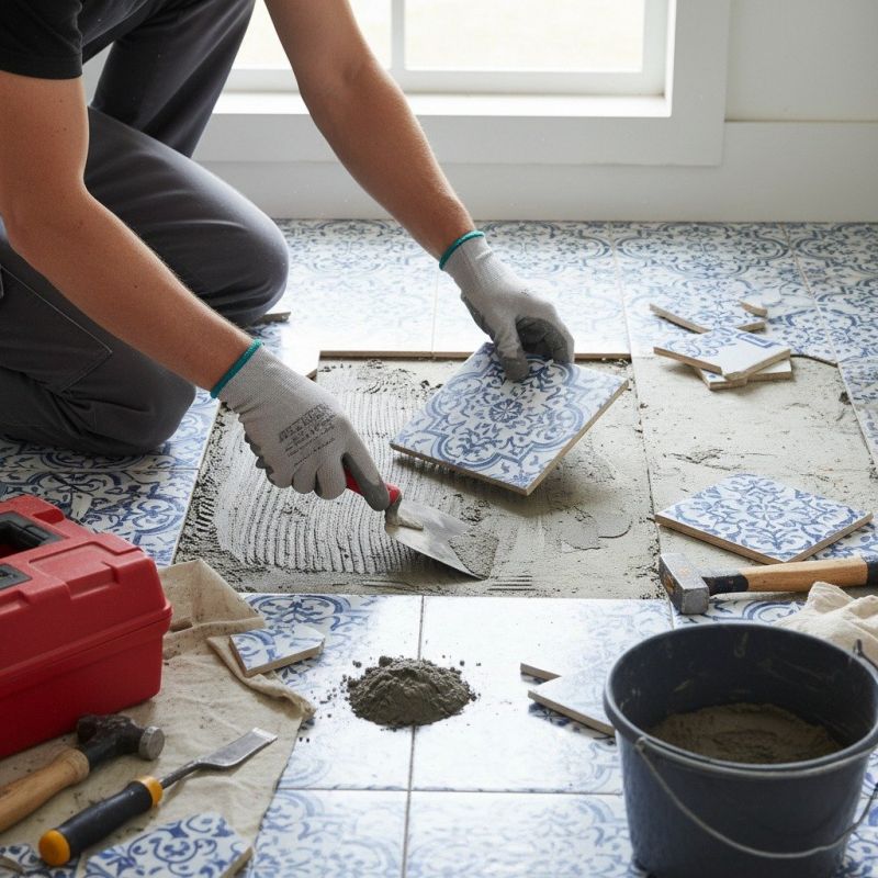 Broken Tile Replacement detail