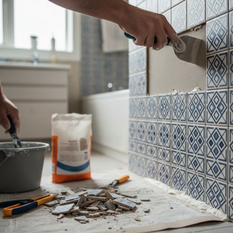 Broken Tile Replacement detail