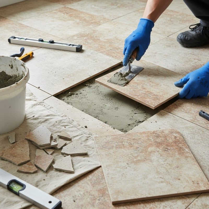 Cracked Tile Repair detail