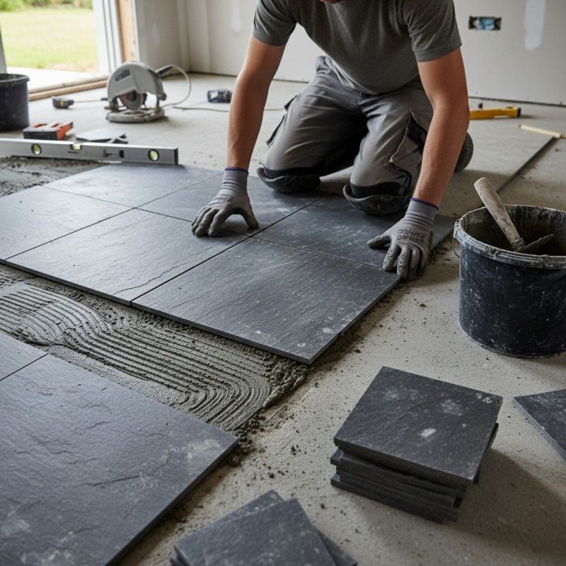 Granite Floor Installation detail