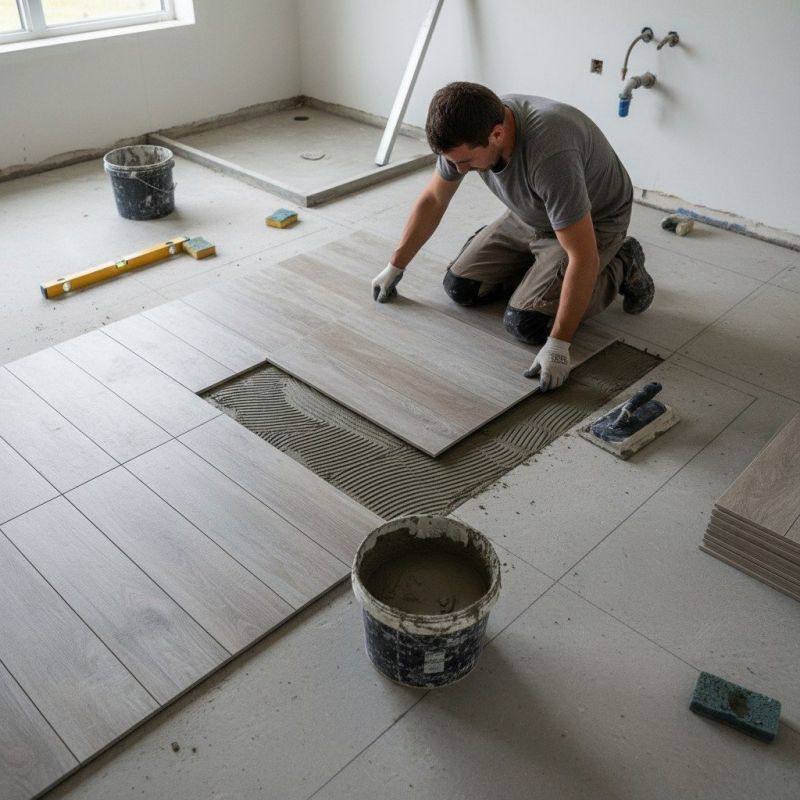 Porcelain Tile Installation detail