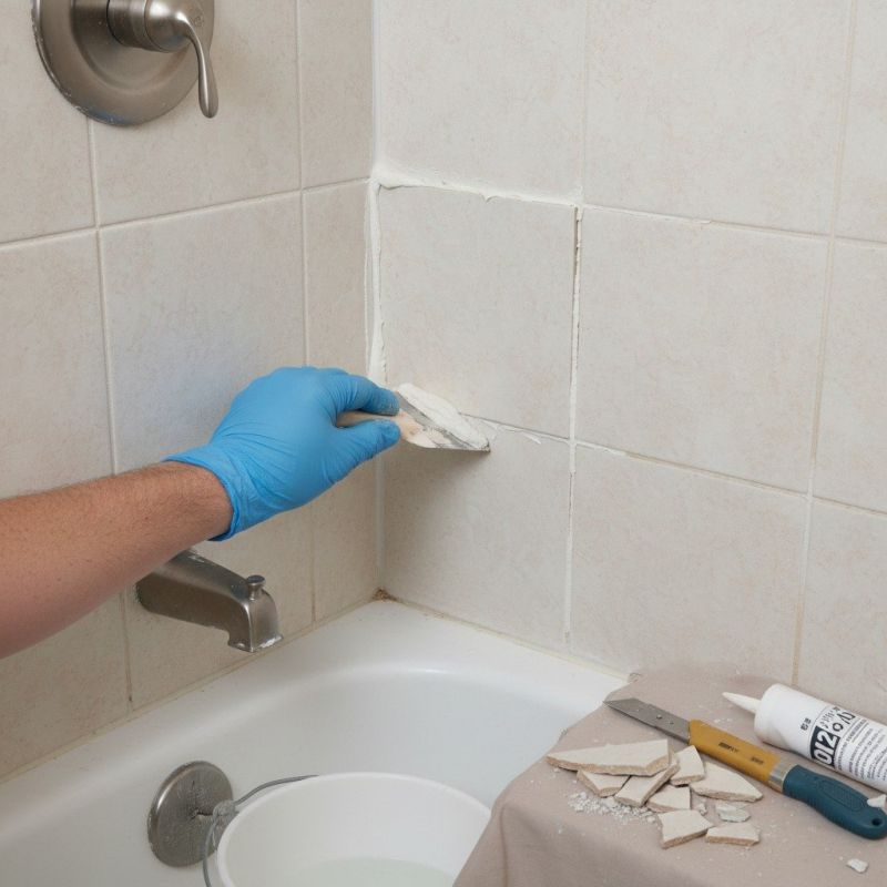 Shower Tile Repair detail
