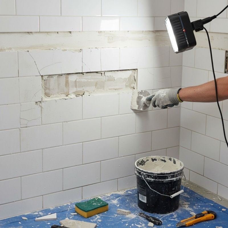 Shower Tile Repair detail