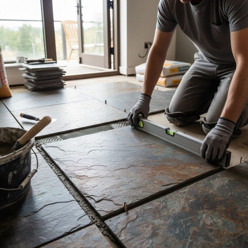 Stone Floor Installation detail