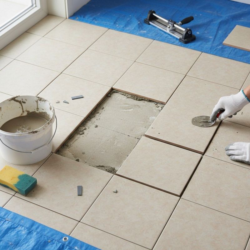 Tile Floor Reglazing detail